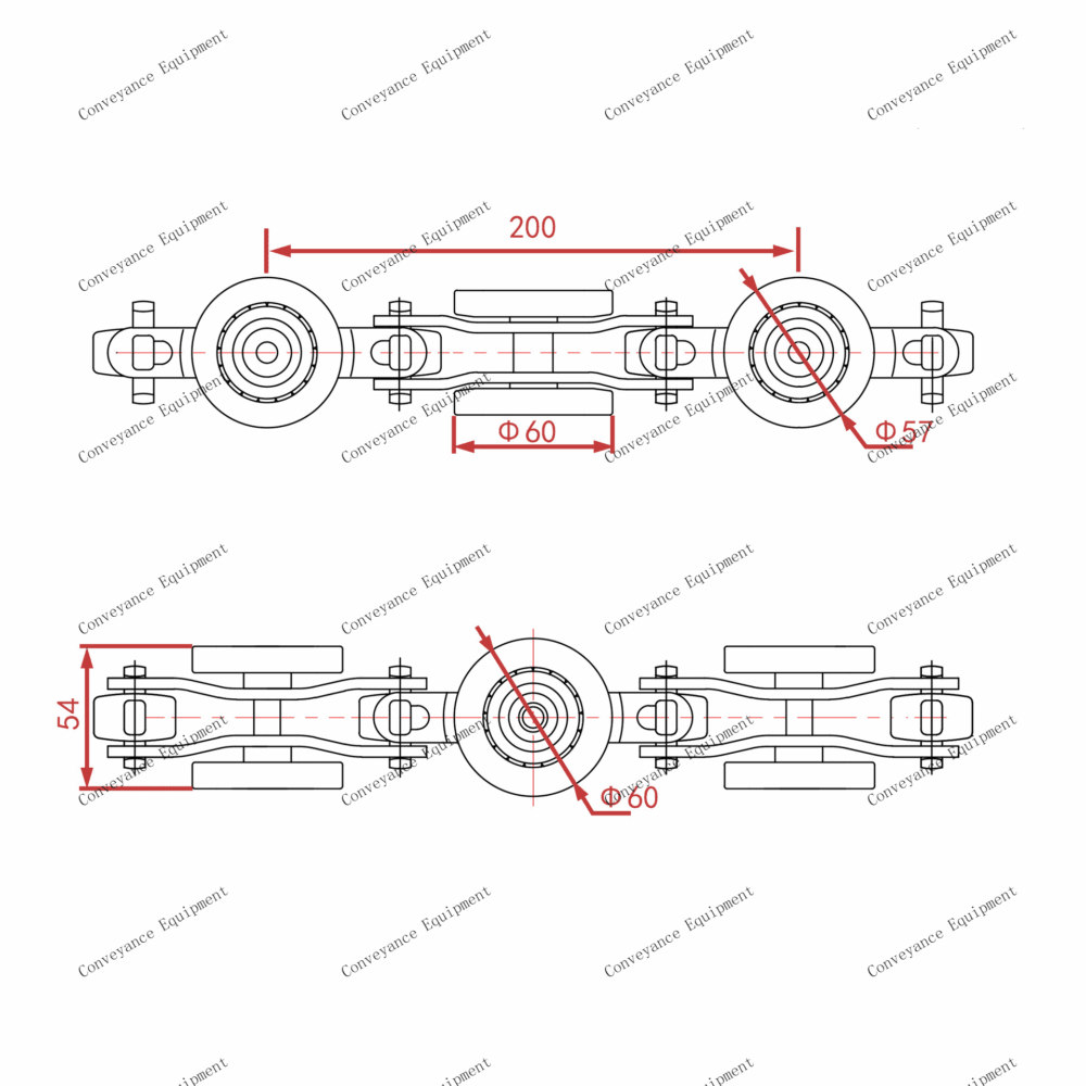 200mm pitch conveyor chain - Image 3